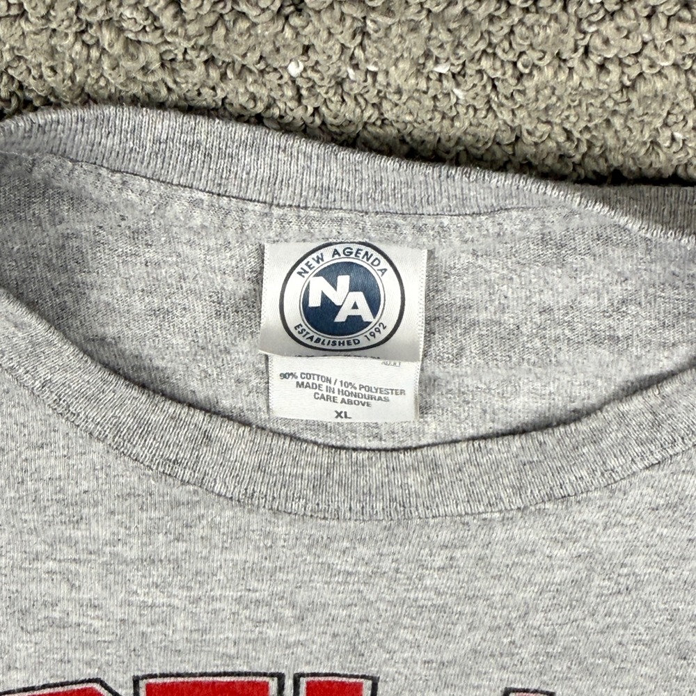 New Agenda Cortland Dad T-Shirt Men XL Gray Short Sleeve Graphic Tee Collegiate - Picture 5 of 7